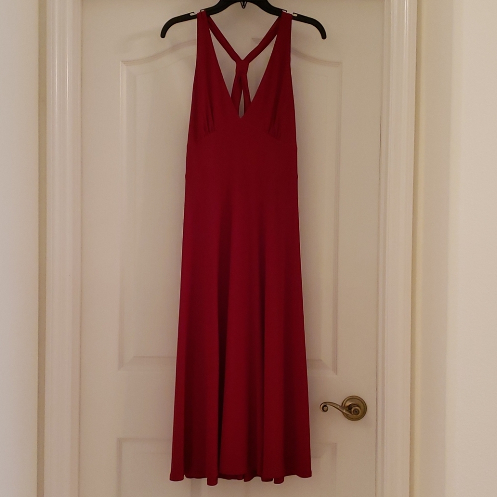 American Living Devon Red Dress w/ Crisscross Back